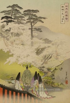 Nihon Hana ZUE 1896 5 Ogata Gekko ukiyo e Peinture à l'huile